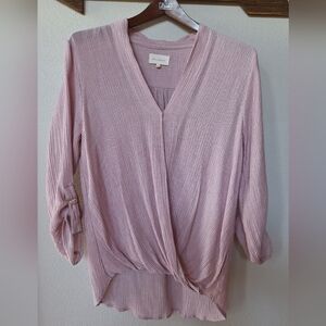 Melloday Women's Tunic Top. Blush. Size L
